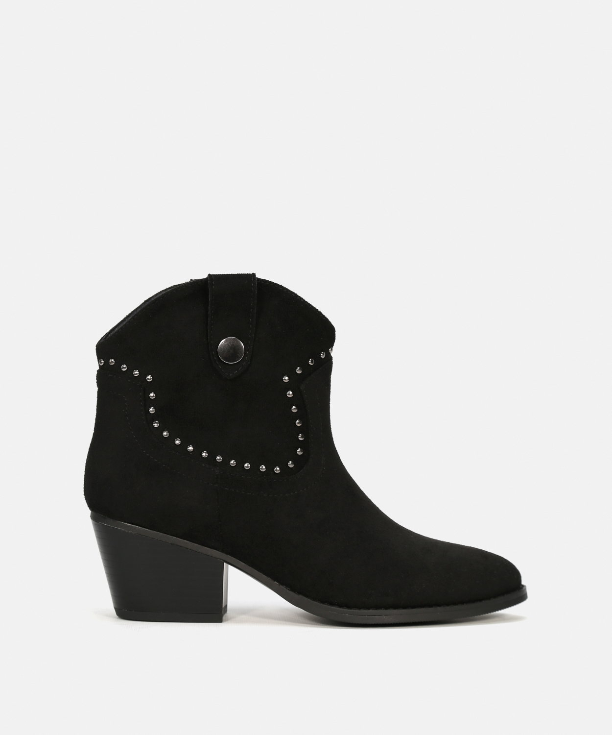 Botines cowboy tac&oacute;n tachas image number null